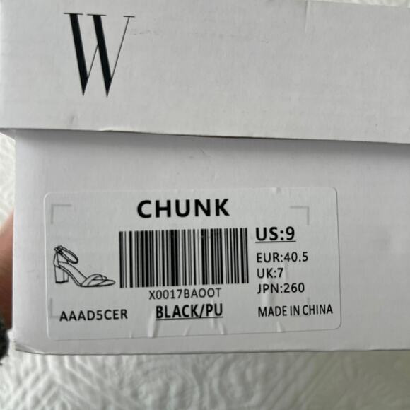 Dream Pairs Chunk Low Heel Pump Sandal Ankle Strap Black 9 NIB - Picture 7 of 7